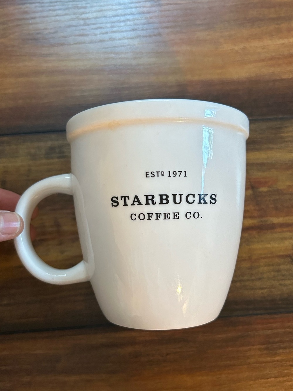 Starbucks “Barista” Classic Cream Ceramic Mug with Black Logo